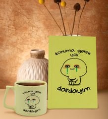 BK Gift Sarı Sert Kapaklı Defter ve Middle Kupa Seti, Arkadaşa Hediye, Yeni İş Hediyesi, Doğum Günü Hediyesi-7