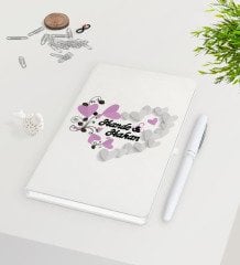 Kişiye Özel Sevgililer Günü Beyaz Defter Kalem Seti-25