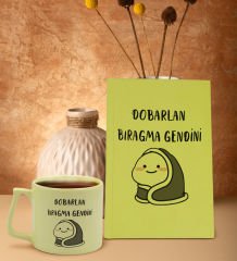 BK Gift Sarı Sert Kapaklı Defter ve Middle Kupa Seti, Arkadaşa Hediye, Yeni İş Hediyesi, Doğum Günü Hediyesi-9