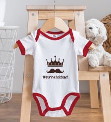 BK Kids Sünnet Oldum Tasarımlı Kırmızı Bebek Body Zıbın-1