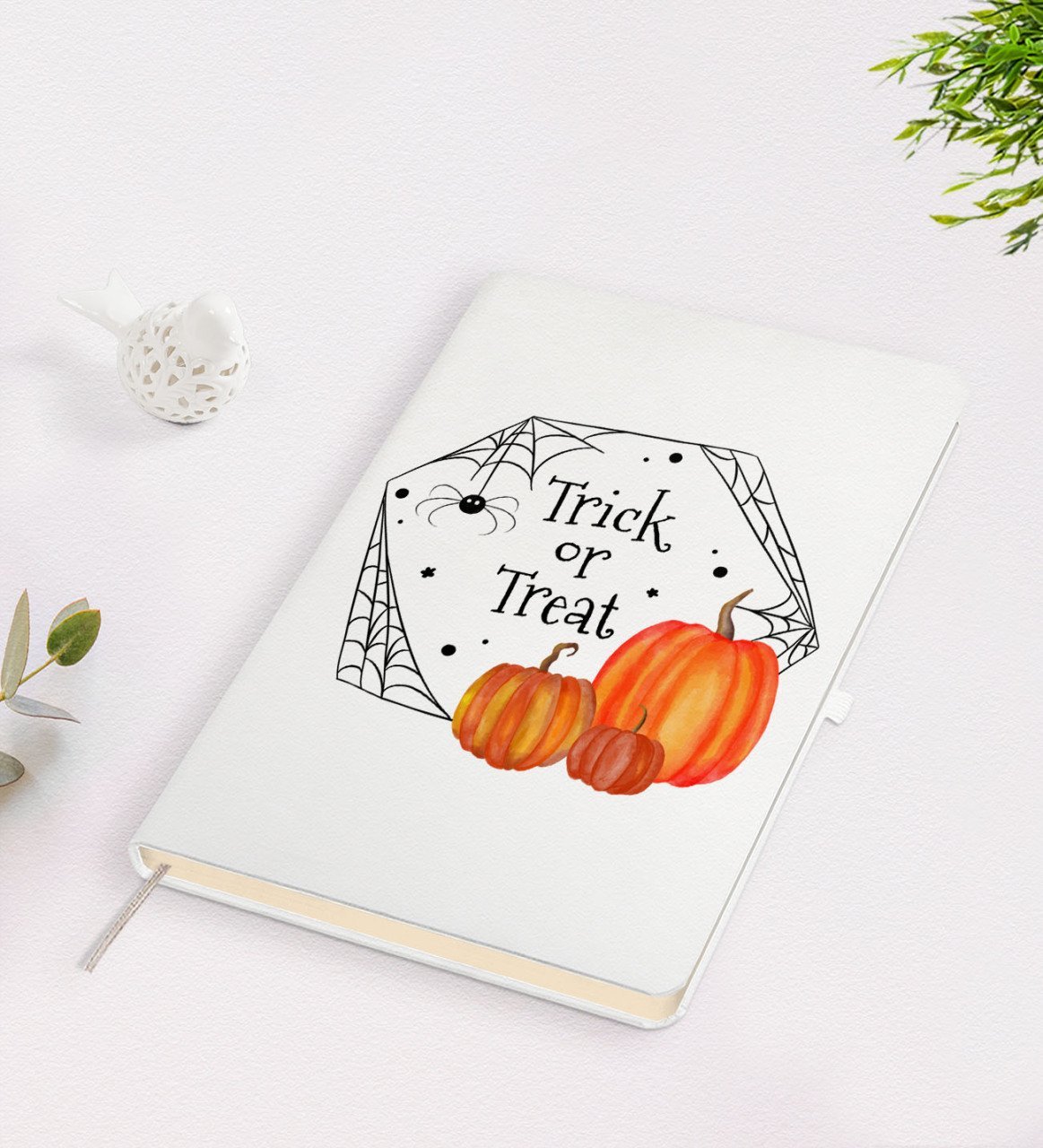BK Gift Halloween Trick or Treat Tasarımlı Beyaz Defter-2