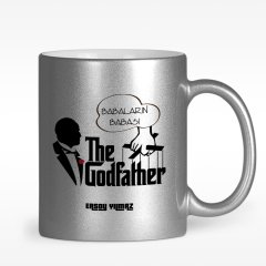 Kişiye Özel The Godfather Tasarımlı Gümüş Yaldızlı Kupa Bardak - 1