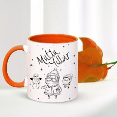 Kişiye Özel Renkli Kupa Bardak (Yılbaşı Temalı - 17)