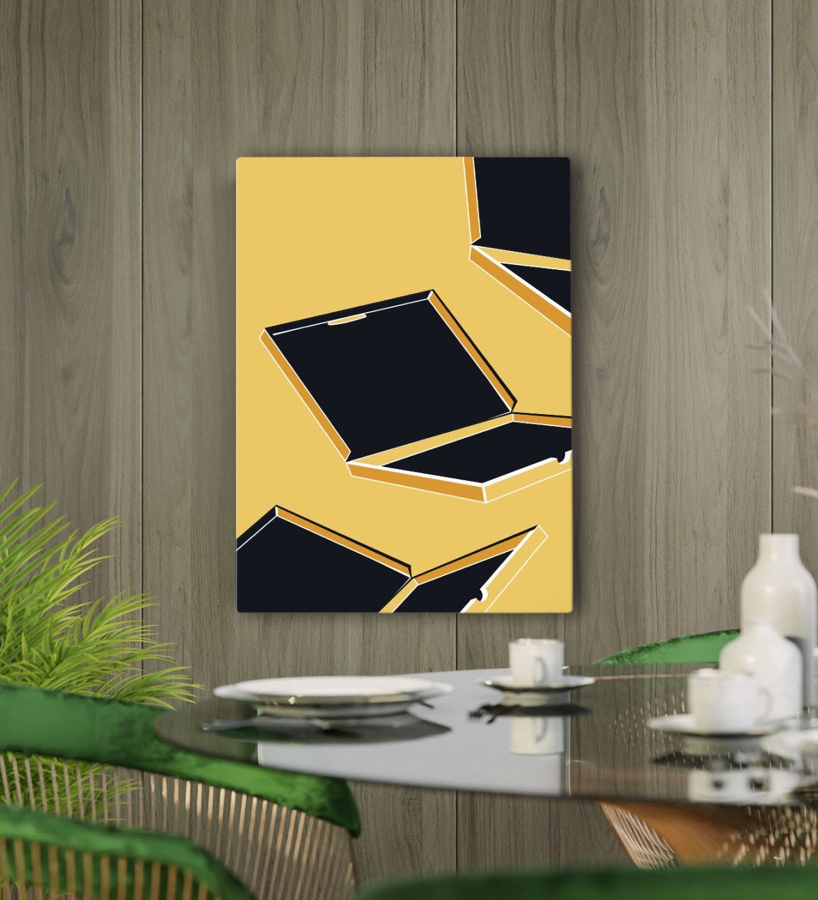 BK Gift Cafe & Bar & Restaurant Konseptli Kanvas Tablo 50x70cm-72