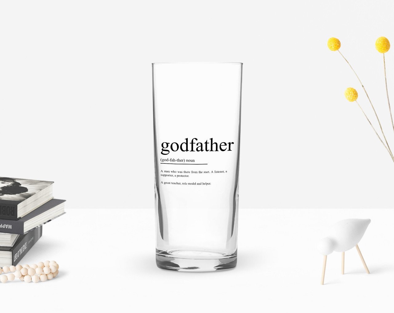 BK Home Renkli Baskılı Godfather Baba Tasarımlı Rakı Bardağı-14