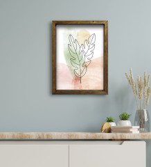 BK Gift Otel Odası Konseptli Doğal Masif Ahşap Çerçeveli Tablo 30x40cm-98