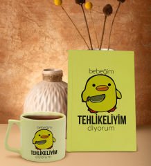 BK Gift Sarı Sert Kapaklı Defter ve Middle Kupa Seti, Arkadaşa Hediye, Yeni İş Hediyesi, Doğum Günü Hediyesi-14