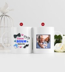 Kişiye Özel Canım Dedem Tasarımlı Fotoğraflı Kupa Bardak-1