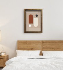 BK Gift Yatak Odası Konseptli Doğal Masif Ahşap Çerçeveli Tablo-59