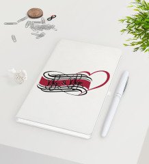 Kişiye Özel Sevgililer Günü Beyaz Defter Kalem Seti-32