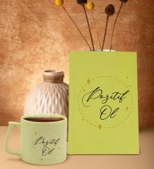 BK Gift Sarı Sert Kapaklı Defter ve Middle Kupa Seti, Arkadaşa Hediye, Yeni İş Hediyesi, Doğum Günü Hediyesi-16