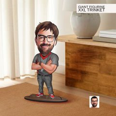 BK Gift Kişiye Özel Antrenör Karikatürlü Büyük Boy Ahşap Biblo-2, Arkadaşa Hediye , Sevgiliye Hediye, Kişiye Özel Biblolar