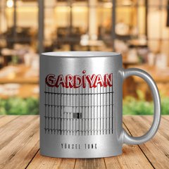 Kişiye Özel Mesleki Gardiyan Gümüş Yaldızlı Kupa Bardak - 1