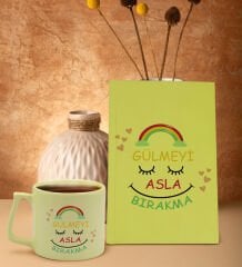 BK Gift Sarı Sert Kapaklı Defter ve Middle Kupa Seti, Arkadaşa Hediye, Yeni İş Hediyesi, Doğum Günü Hediyesi-17