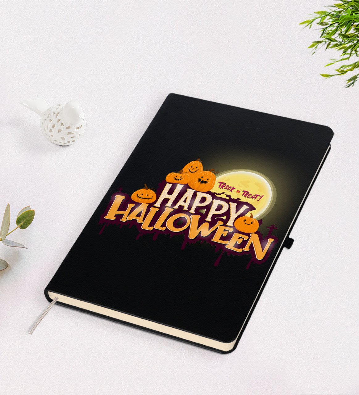 BK Gift Happy Halloween Tasarımlı Siyah Defter-3