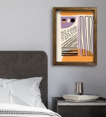 BK Gift Yatak Odası Konseptli Doğal Masif Ahşap Çerçeveli Tablo-62