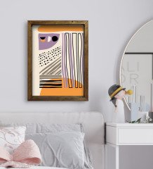 BK Gift Yatak Odası Konseptli Doğal Masif Ahşap Çerçeveli Tablo-62