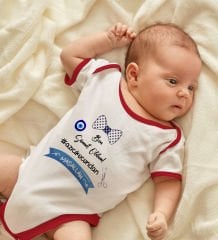 BK Kids Sünnet Tasarımlı Kırmızı Bebek Body Zıbın-2