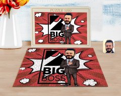 Kişiye Özel Erkek Big Boss Karikatürlü 1000 Parça Profesyonel Puzzle-1