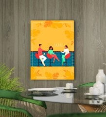 BK Gift Cafe & Bar & Restaurant Konseptli Kanvas Tablo 50x70cm-76