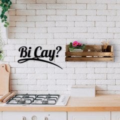 BK Home Dekoratif Doğal Ahşap Raf ve Bi Çay Duvar Süsü-5