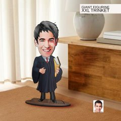 BK Gift Kişiye Özel Avukat Karikatürlü Büyük Boy Ahşap Biblo-3, Arkadaşa Hediye , Sevgiliye Hediye, Kişiye Özel Biblolar