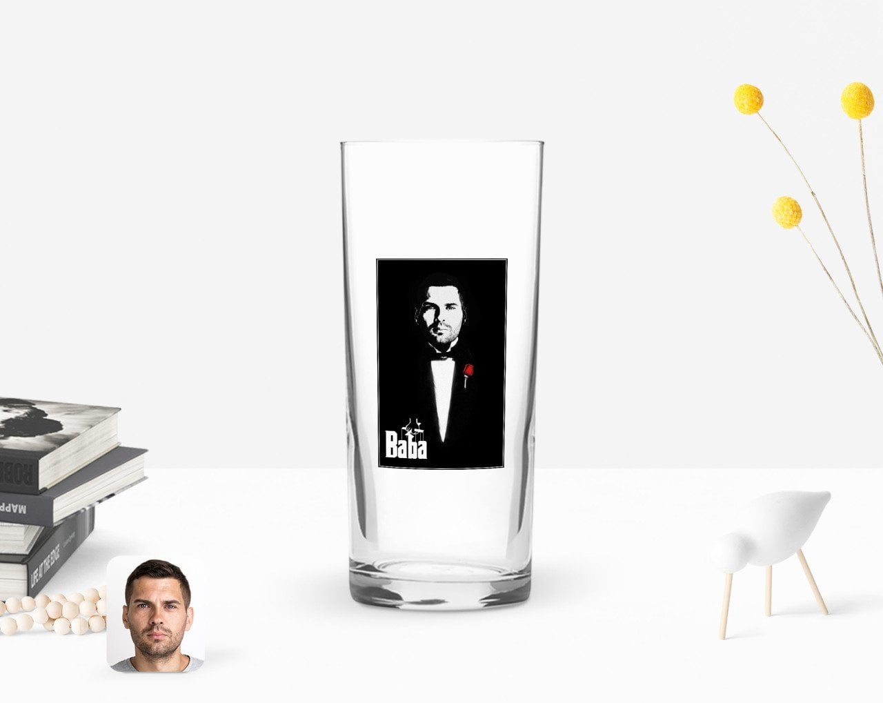 Kişiye Özel Renkli Baskılı Godfather Baba Tasarımlı Rakı Bardağı-8