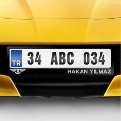 Kişiye Özel İsimli Bentley Logolu Plakalık