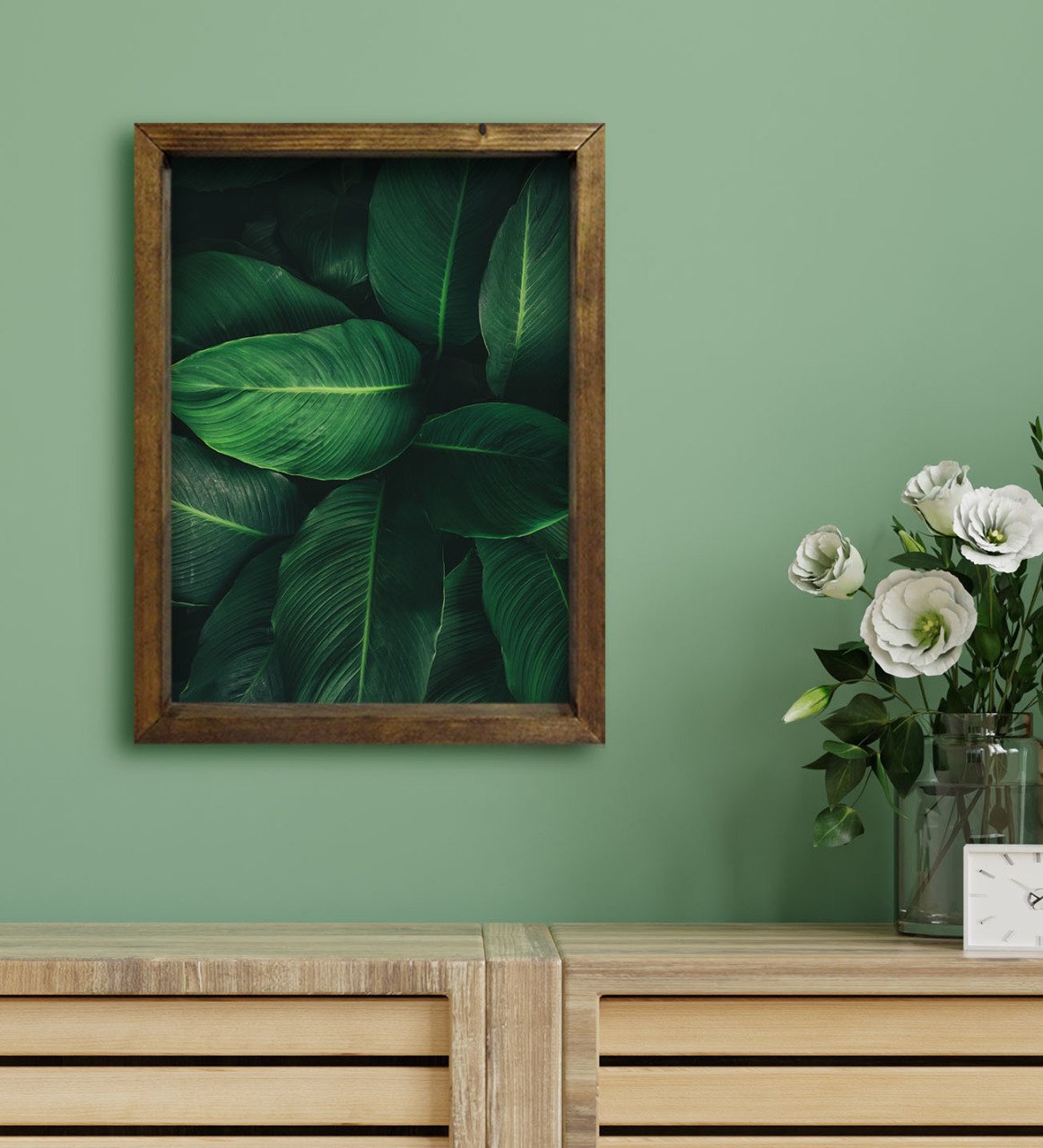BK Gift Otel Odası Konseptli Doğal Masif Ahşap Çerçeveli Tablo 30x40cm-118