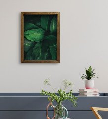 BK Gift Otel Odası Konseptli Doğal Masif Ahşap Çerçeveli Tablo 30x40cm-118