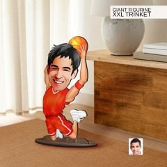 BK Gift Kişiye Özel Basketbol Karikatürlü Büyük Boy Ahşap Biblo-2, Arkadaşa Hediye , Sevgiliye Hediye, Kişiye Özel Biblolar