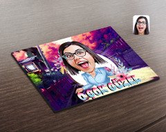 Kişiye Özel Kadınlar Günü O Çok Güzel Karikatürlü Ahşap Puzzle-1