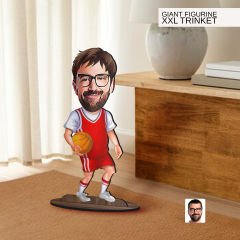 BK Gift Kişiye Özel Basketbol Karikatürlü Büyük Boy Ahşap Biblo-3, Arkadaşa Hediye , Sevgiliye Hediye, Kişiye Özel Biblolar