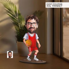 BK Gift Kişiye Özel Basketbol Karikatürlü Büyük Boy Ahşap Biblo-3, Arkadaşa Hediye , Sevgiliye Hediye, Kişiye Özel Biblolar