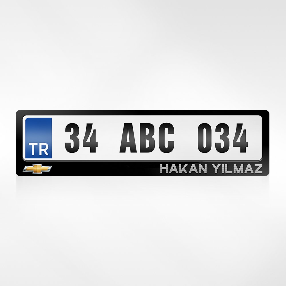 Kişiye Özel İsimli Chevrolet Logolu Plakalık