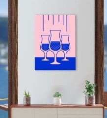 BK Gift Cafe & Bar & Restaurant Konseptli Kanvas Tablo 30x50cm-80