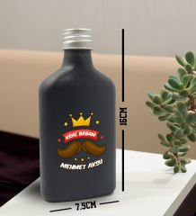 BK Gift Kişiye Özel İsimli Baba Temalı Antrasit Tasarım Cam Şişede 200 ml Kolonya-3, Babaya Hediye, Babalar Günü Hediyeleri, Hediyelik Baskılı Kolonya