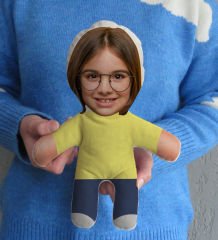 BK Gift Kişiye Özel Fotoğraflı Morty Figürlü Çocuk Bebek Yastık