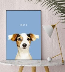 Kişiye Özel Evcil Dost Kanvas Tablo 30x50cm-1
