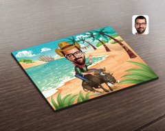 Kişiye Özel Rodeo Karikatürlü Ahşap Puzzle-1