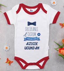 BK Kids Sünnet Tasarımlı Kırmızı Bebek Body Zıbın-5