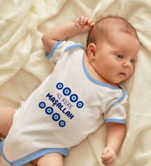 BK Kids Maşallah Tasarımlı Mavi Bebek Body Zıbın-2