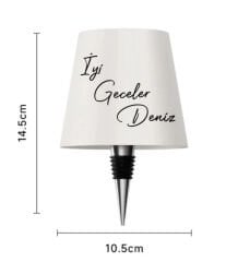 BK Gift Kişiye Özel Mesajlı Kablosuz 3 Renkli Led Beyaz Şişe Lambası, Ev Hediyesi, Arkadaşa Hediye, Sevgiliye Hediye