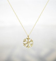 Kişiye Özel Noel Baba Kupa ve Kar Tanesi Kolye-1