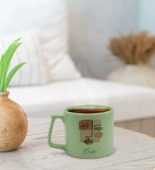 BK Gift Kişiye Özel İsimli Yeşil Sert Kapaklı Defter ve Middle Kupa Seti, Arkadaşa Hediye, Yeni İş Hediyesi, Doğum Günü Hediyesi-1