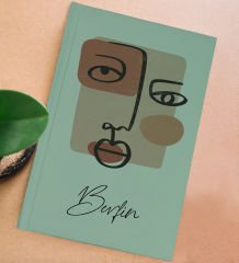 BK Gift Kişiye Özel İsimli Yeşil Sert Kapaklı Defter ve Middle Kupa Seti, Arkadaşa Hediye, Yeni İş Hediyesi, Doğum Günü Hediyesi-1