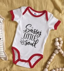 BK Kids Sassy Little Soul Tasarımlı Kırmızı Bebek Body Zıbın-1