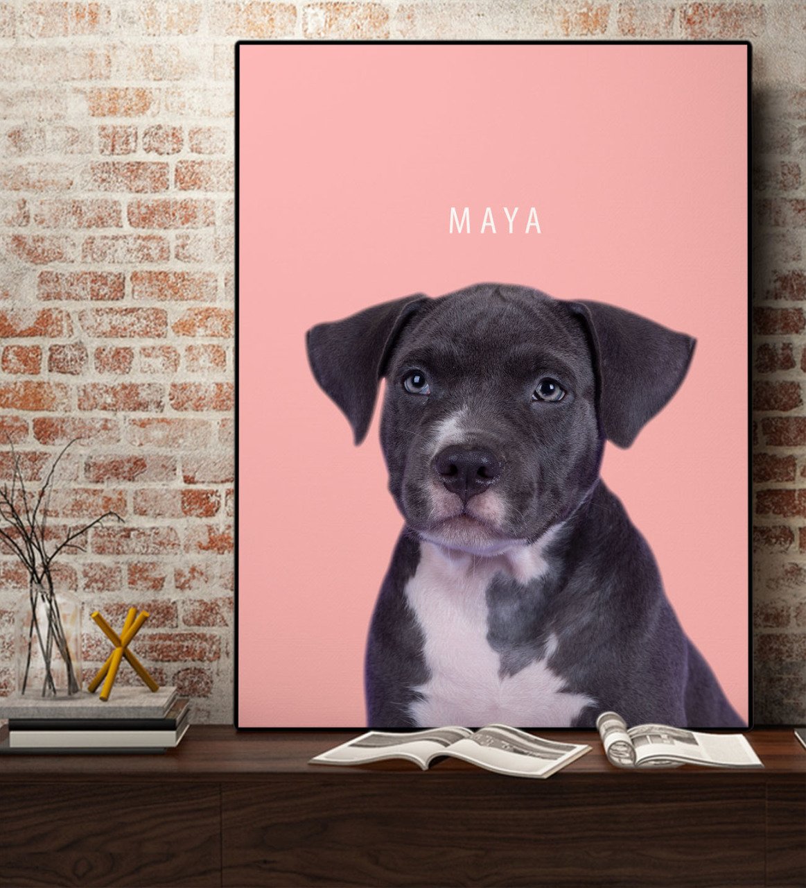 Kişiye Özel Evcil Dost Kanvas Tablo 50x70cm-2