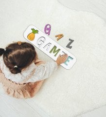 BK Toys Çocuklara Özel İsimli Figürlü Ahşap Eğitici Yapboz Puzzle-21