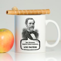 Kişiye Özel Lois Pasteur Beyaz Kupa Bardak